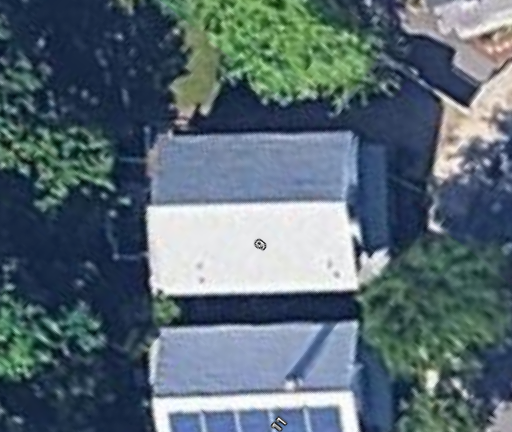 Satellite view of roof tracing